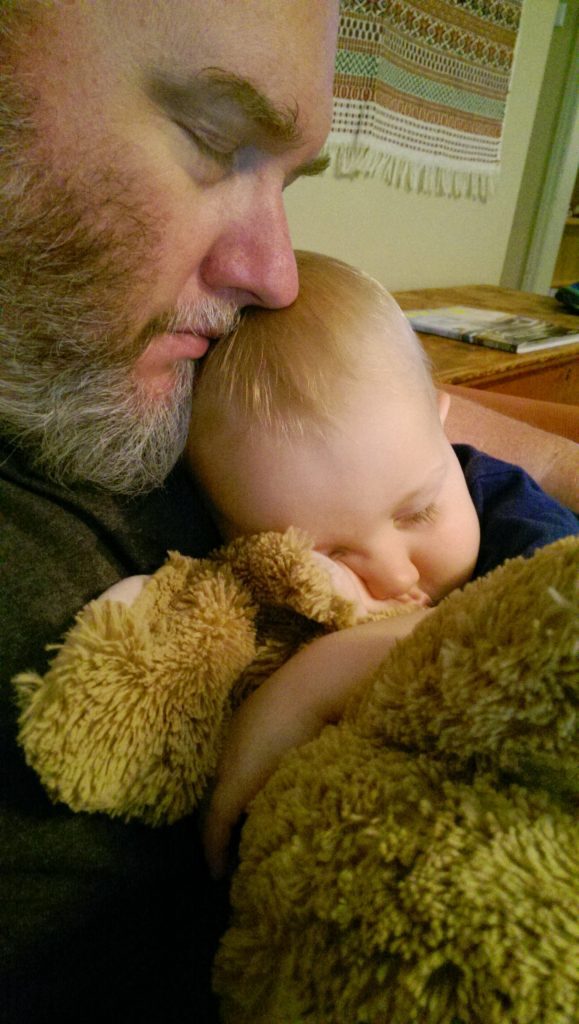 hubby and son